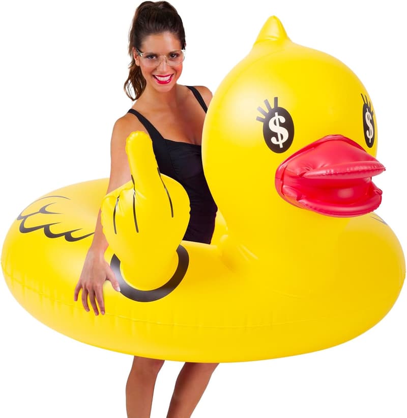 Giant Inflatable Rubber Duck Pool Float for Adults