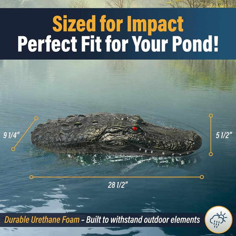 Pond Predator Deterrent Floating Alligator Marker