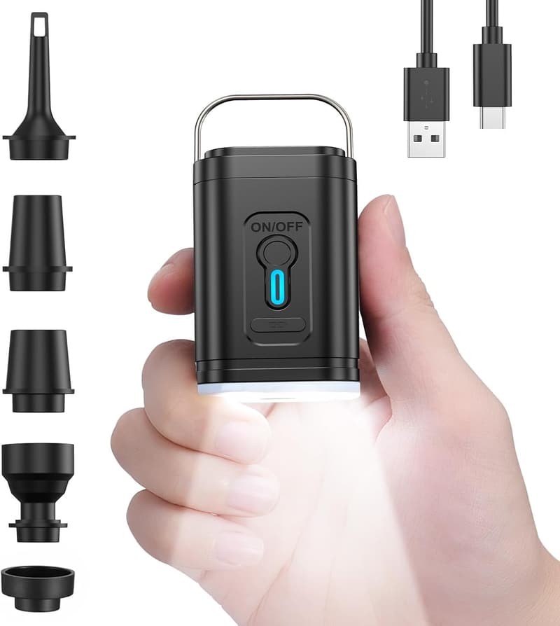Portable Electric Mini Air Pump - Rechargeable for Inflatables