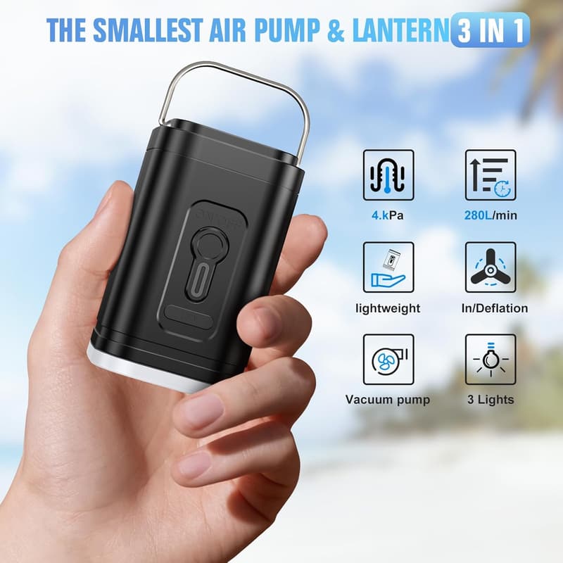 Portable Electric Mini Air Pump - Rechargeable for Inflatables