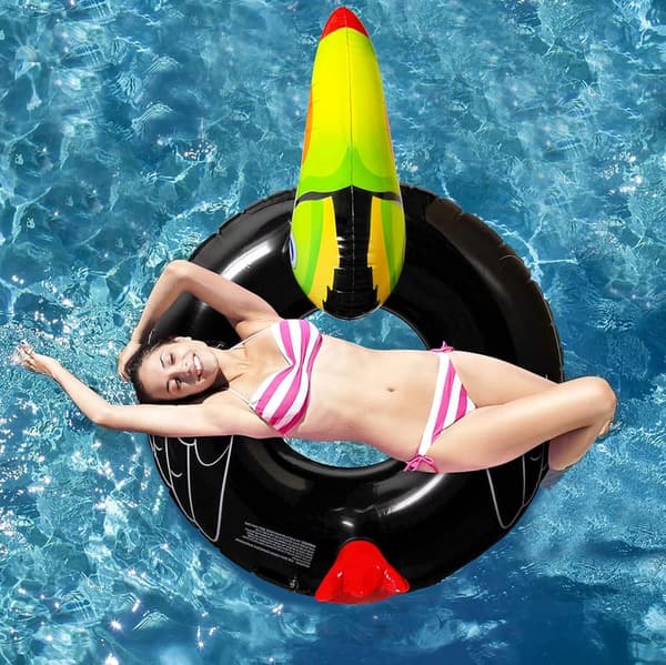 Tropical Toucan Inflatable Pool Float - Hawaiian Luau Party Toy