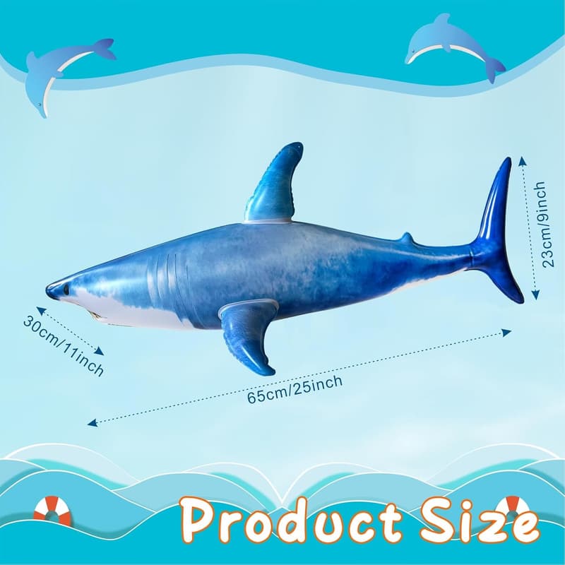 Extra Large Inflatable Shark Pool Toy for Birthday Parties
