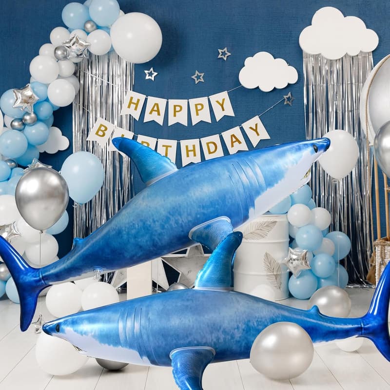 Extra Large Inflatable Shark Pool Toy for Birthday Parties