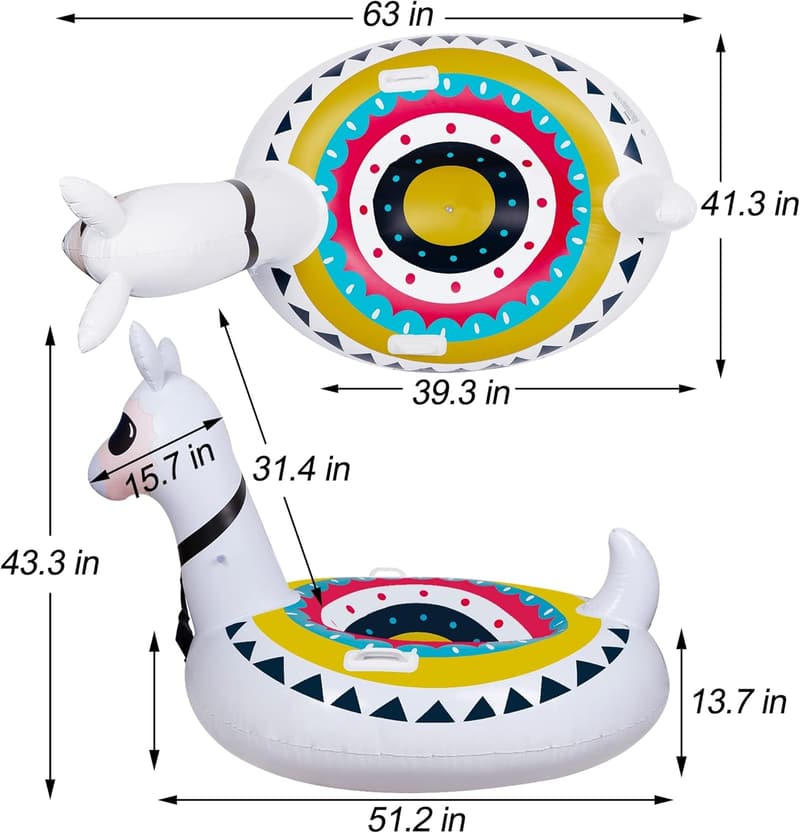 Inflatable Llama Pool Float for Summer Parties - 51