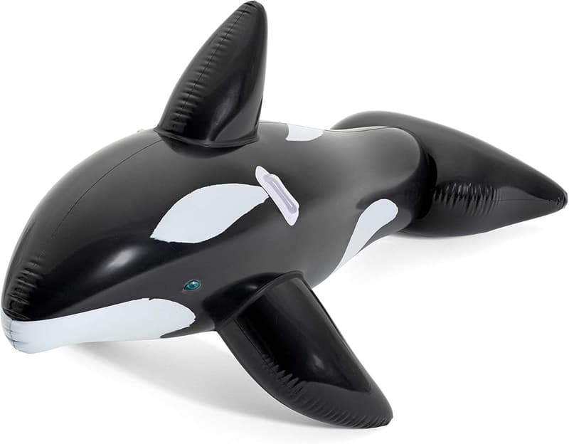 Jumbo Whale Rider Inflatable Pool Float for Summer Fun