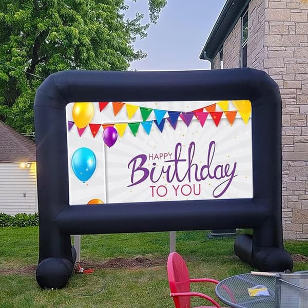 Inflatable Movie Screen for Outdoor Movie Nights, 16 Feet