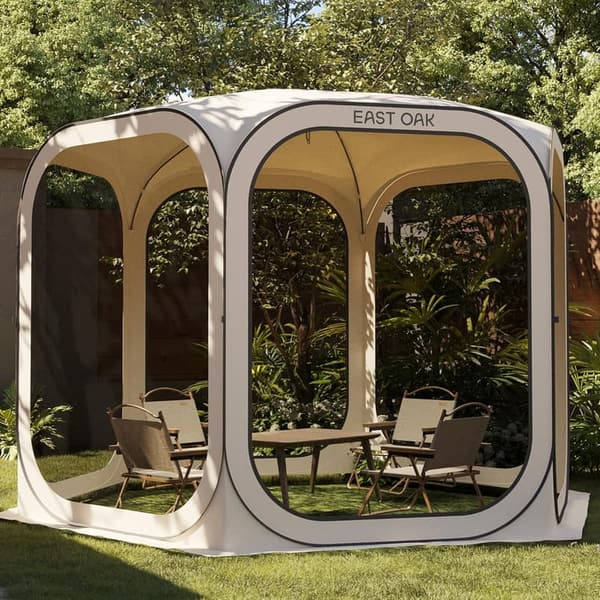 Portable 10x10 FT Screen House Tent with Carry Bag for Outdoors