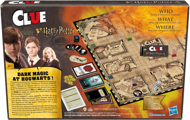 Harry Potter Clue Board Game for 3-5 Players, Ages 8+