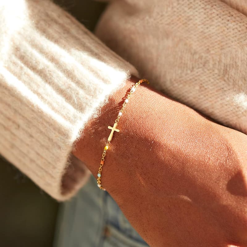 Religious Cross Bracelet for Women - Confirmation & Baptism Gift