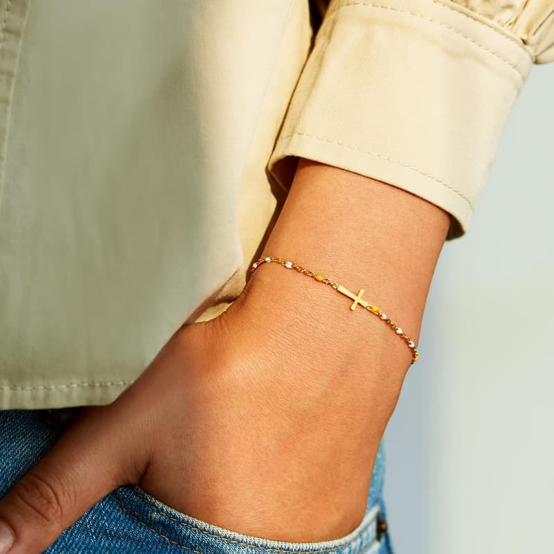 Religious Cross Bracelet for Women - Confirmation & Baptism Gift