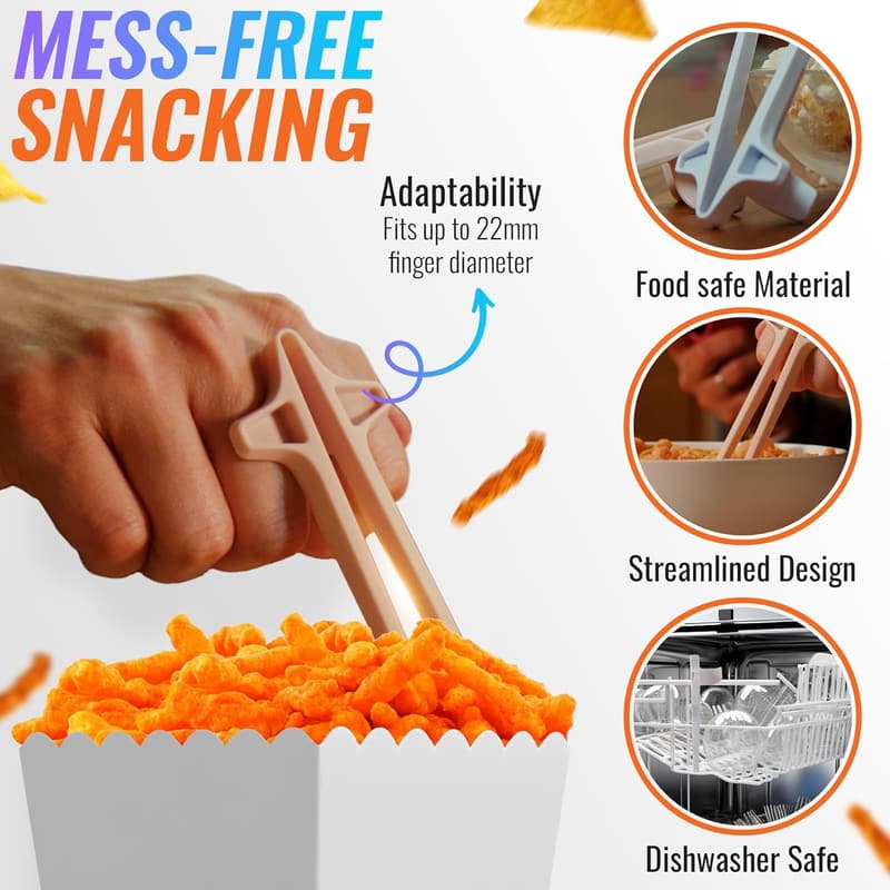Gaming Snack Chopsticks Set - 4PC Bundle for Easy Snacking