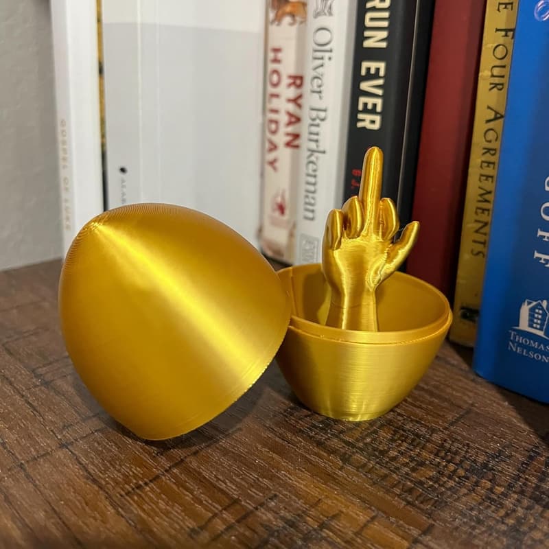Funny Middle Finger Easter Eggs - Gag Gift for Adults (2 Pack)