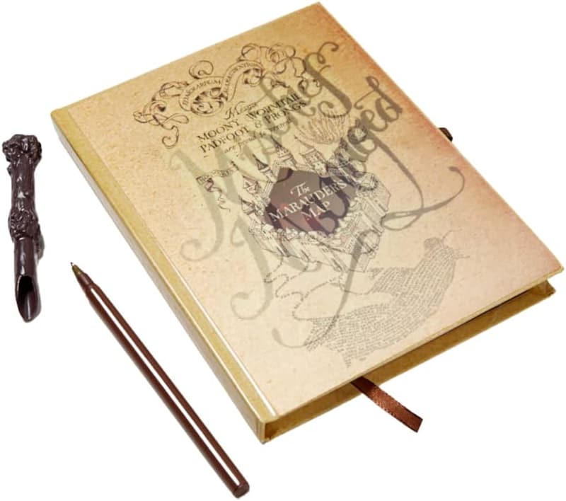 Harry Potter Marauder's Map Journal Set with Wand Pen for Fans