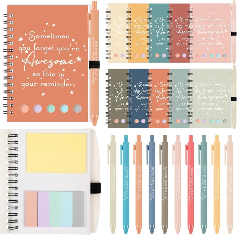 Employee Appreciation Gift Set: Inspirational Notebook & Bamboo Pen