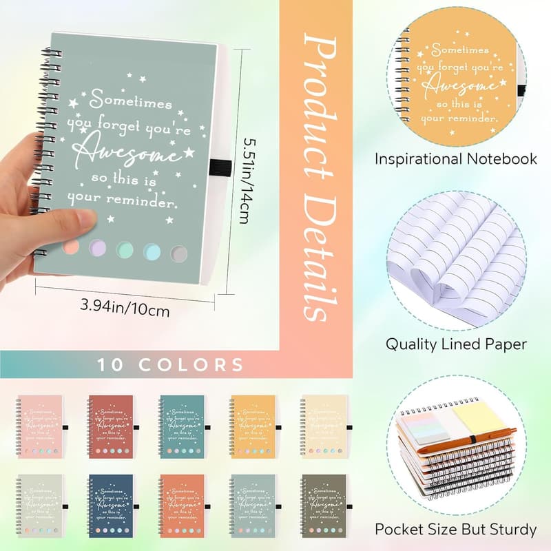 Employee Appreciation Gift Set: Inspirational Notebook & Bamboo Pen