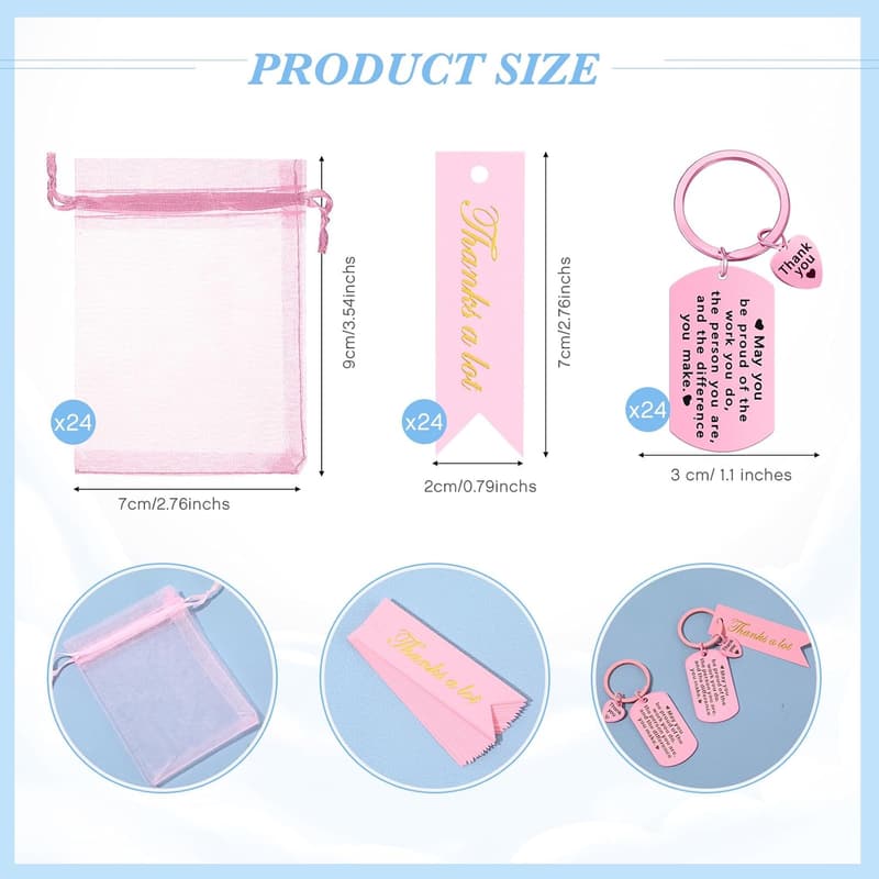 Employee Appreciation Gift Set - 72 Keychains & Bags
