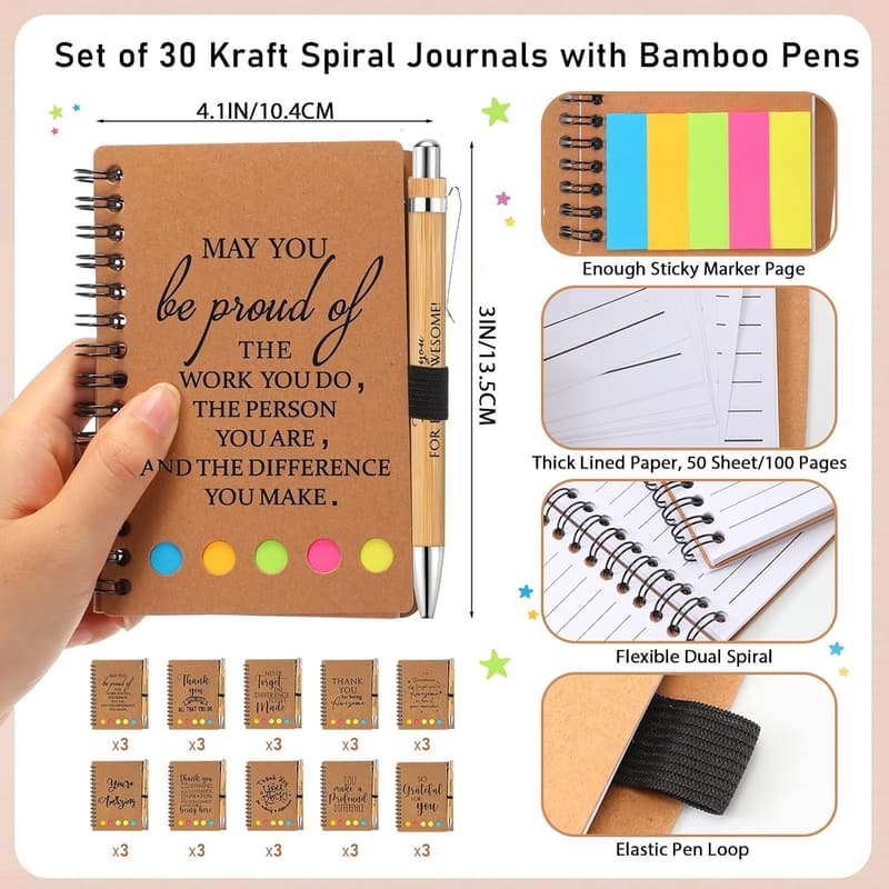 End of Year Appreciation Gift: Inspirational Notebooks & Pens Set
