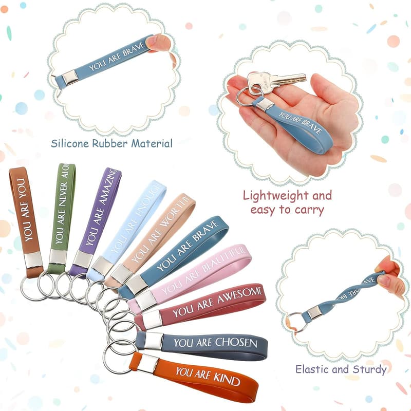 Employee Appreciation Gift Set: 10 Inspirational Keychains & Bags