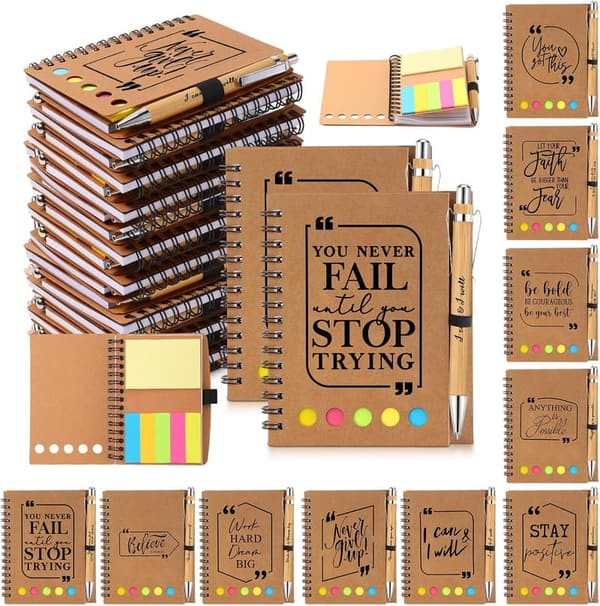 Teacher Appreciation Notebook and Pen Set with Sticky Notes
