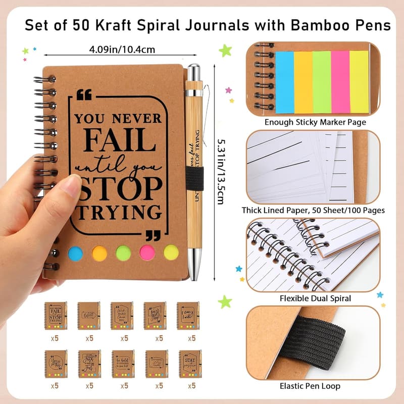 Teacher Appreciation Notebook and Pen Set with Sticky Notes