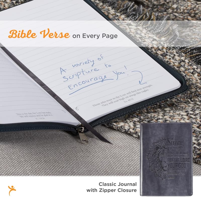 Be Strong and Courageous Inspirational Journal with Scripture