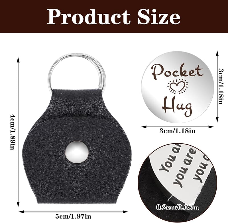 Inspirational Pocket Hug Keychain for Cancer Patients