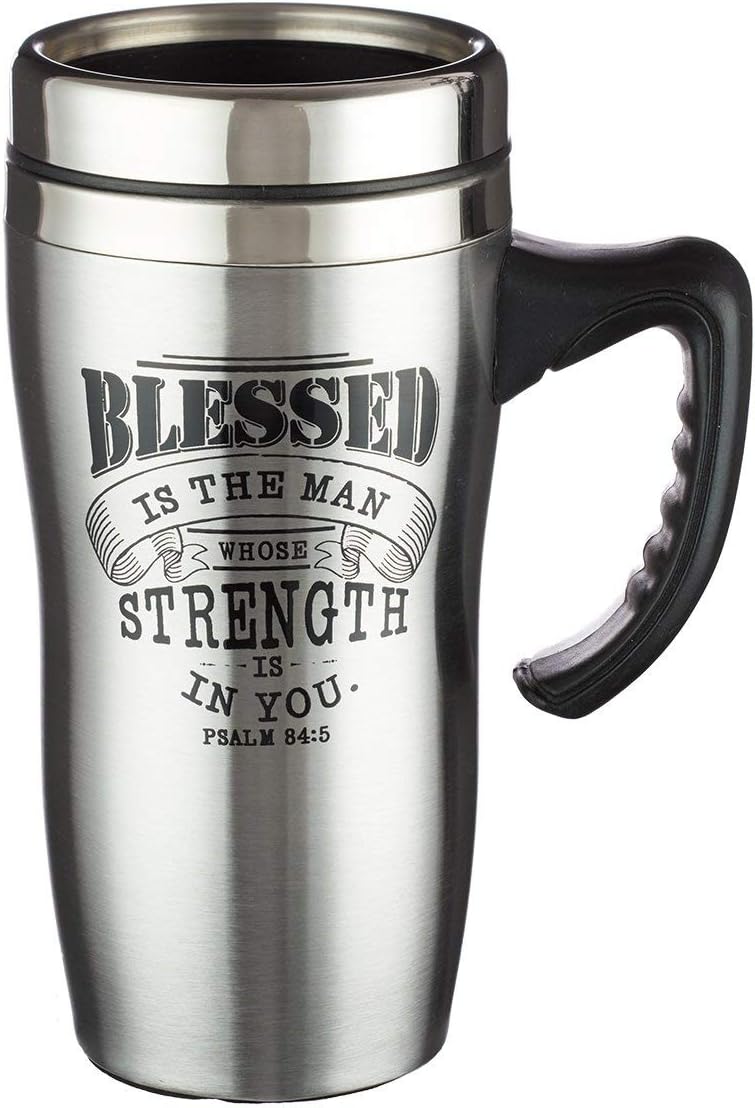 Blessed Is The Man Travel Mug - 16 oz Stainless Steel, Insulated