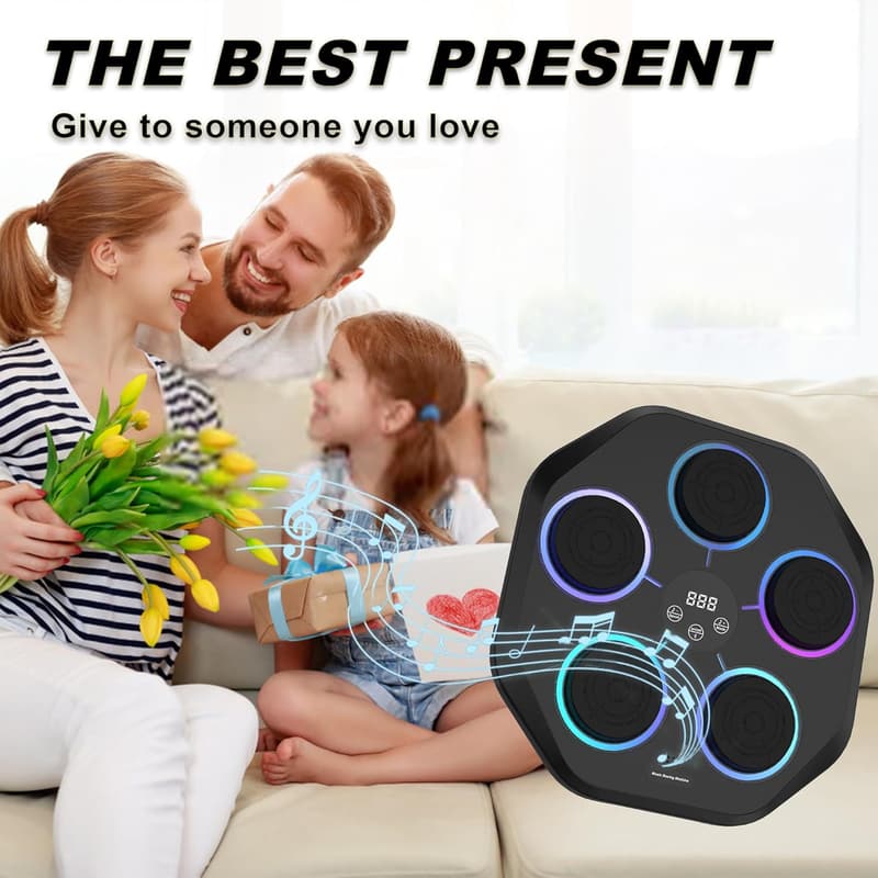 Bluetooth Wall-Mounted Boxing Trainer with Gloves