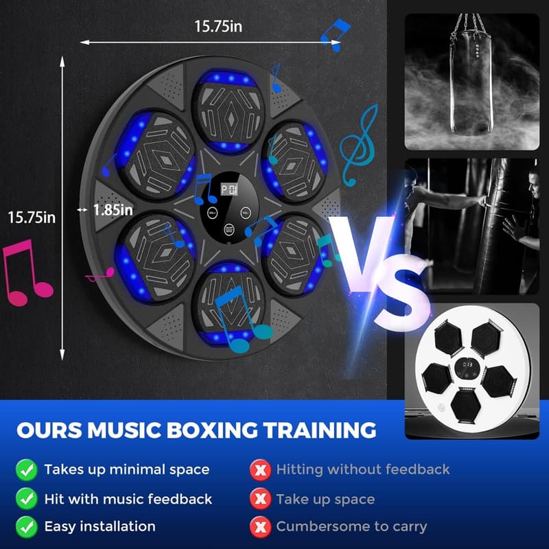 Bluetooth Boxing Training Machine for Kids & Adults with Gloves