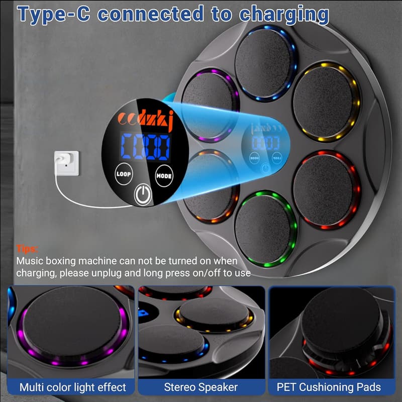 Music Boxing Training Wall Pad for Adults and Teens