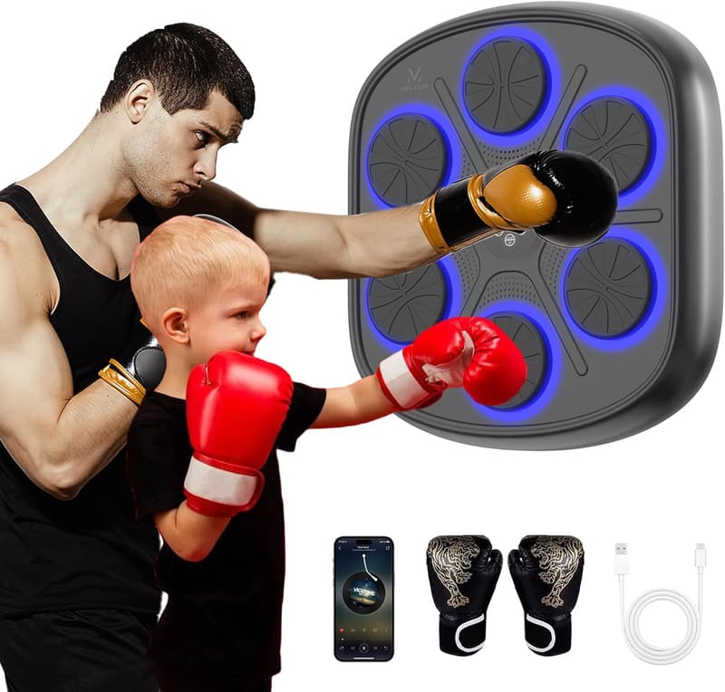 Wall-Mounted Bluetooth Boxing Training Machine with Gloves