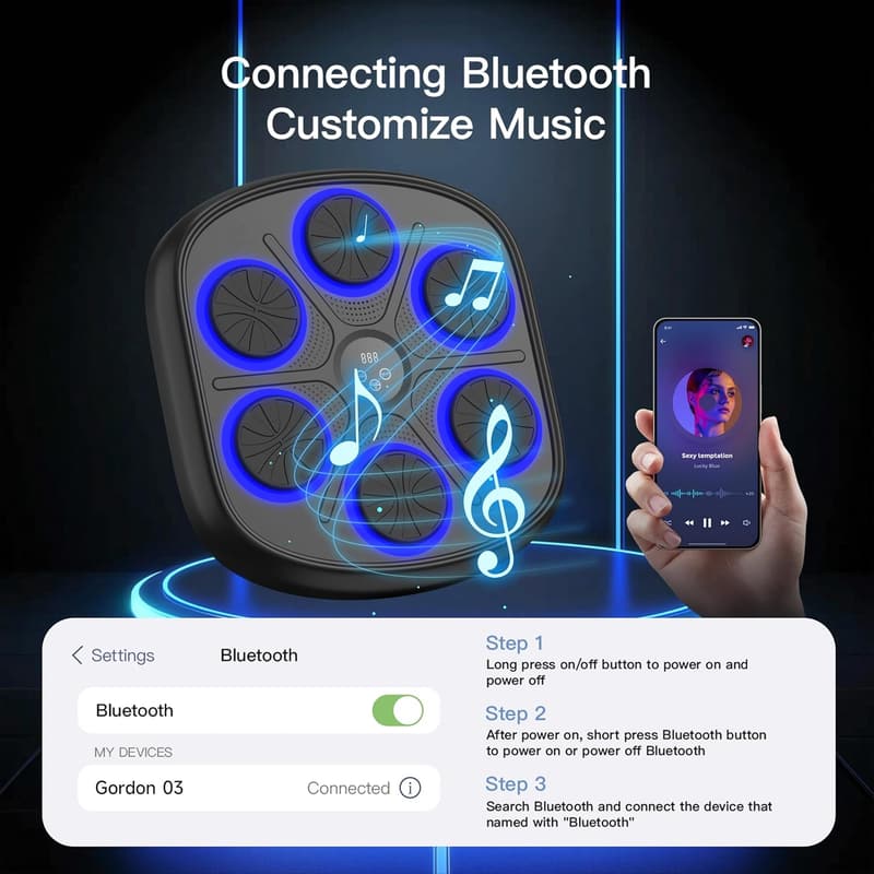 Wall-Mounted Bluetooth Boxing Training Machine with Gloves