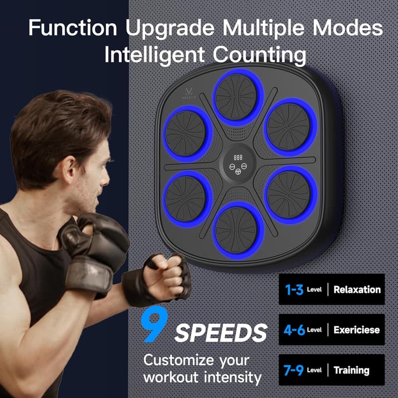Wall-Mounted Bluetooth Boxing Training Machine with Gloves