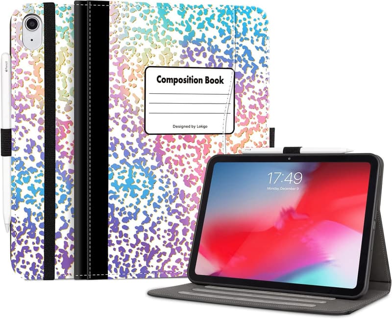 iPad 11th & 10th Gen Case with Stand & Pencil Holder, Pink