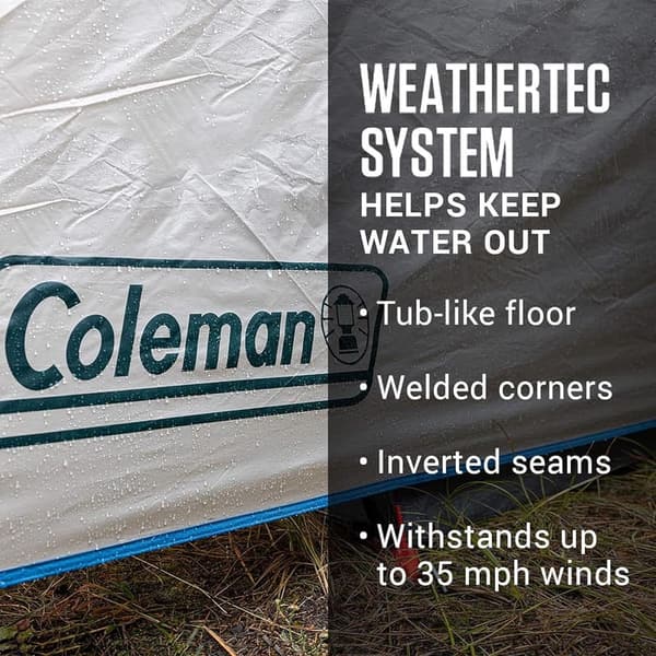 Weatherproof Coleman Camping Tent with Screened Porch for 4-6 People