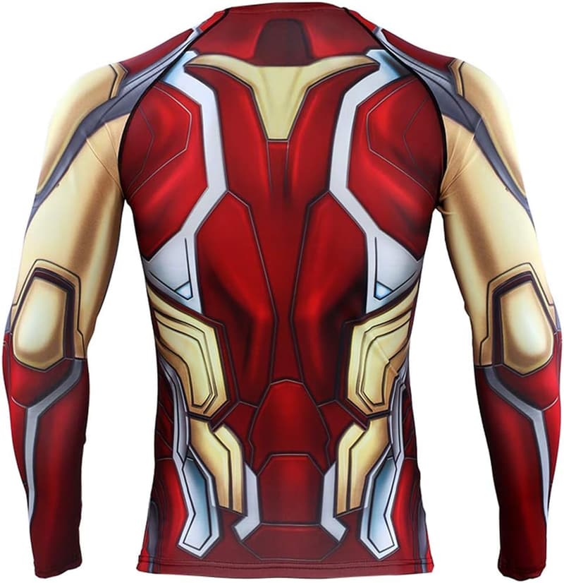 Superhero Long Sleeve Cosplay T-Shirt - Quick-Drying, Elastic