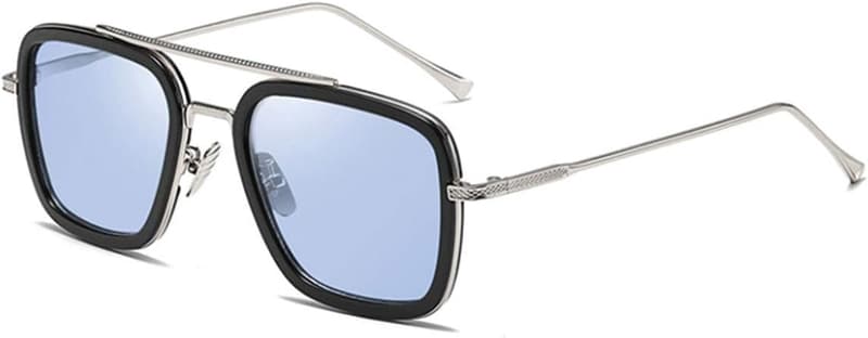 Vintage Square Metal Sunglasses for Men and Women