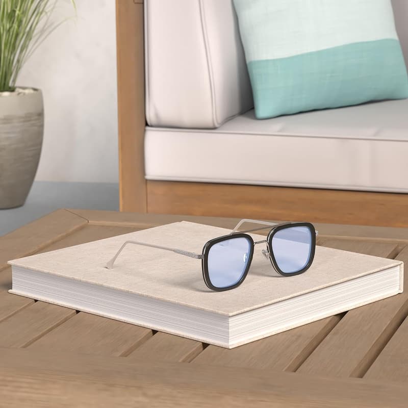 Vintage Square Metal Sunglasses for Men and Women