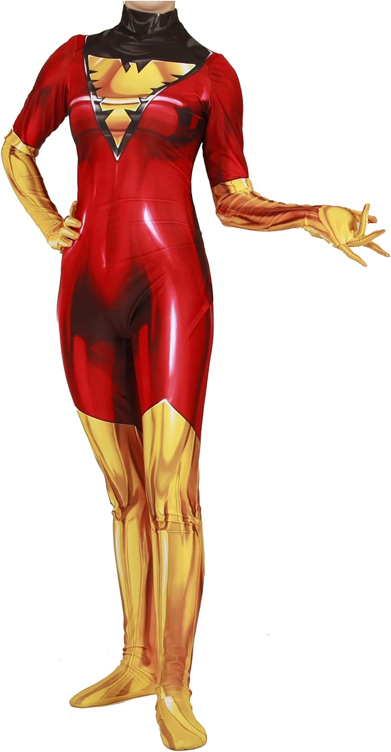 Halloween Superhero Bodysuit Costume for Women, 3D Style