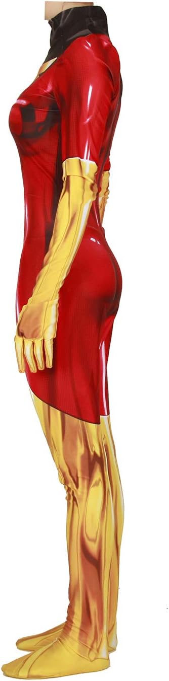 Halloween Superhero Bodysuit Costume for Women, 3D Style