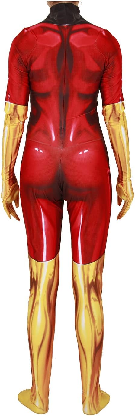 Halloween Superhero Bodysuit Costume for Women, 3D Style