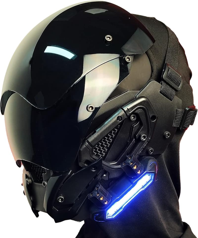 Futuristic Punk Helmet Mask for Halloween Cosplay
