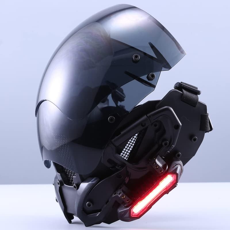 Futuristic Punk Helmet Mask for Halloween Cosplay