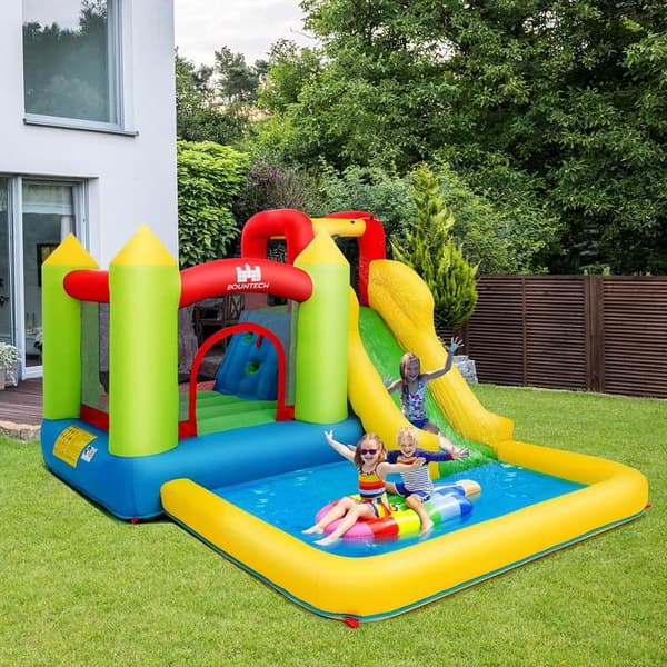 Kids Inflatable Water Slide with Splash Pool - 12x9FT Outdoor Fun