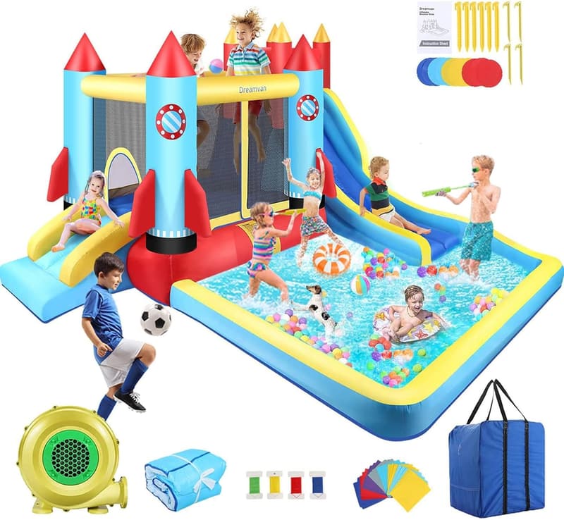 Inflatable Water Slide Park for Kids - 13x12ft Adventure Playset