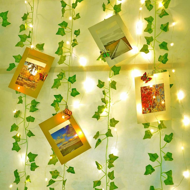 32 Ft LED Artificial Ivy Garland for Indoor & Outdoor Decor