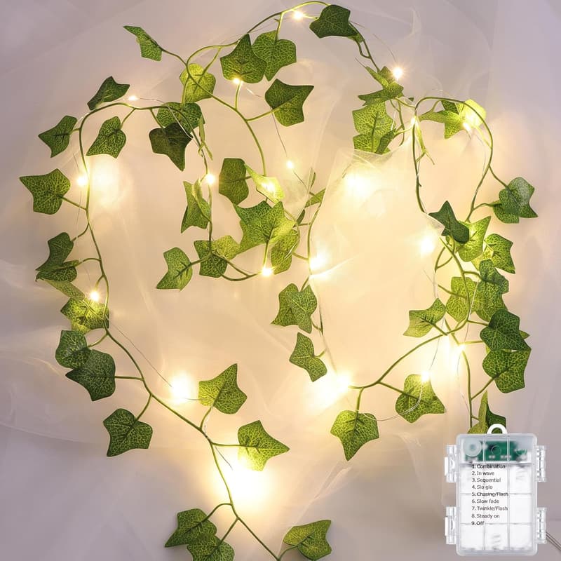 Battery Operated 20 LED Ivy String Lights for Home Decor