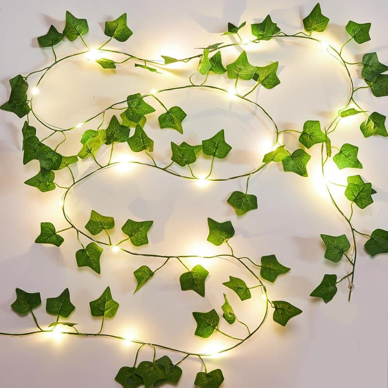 Battery Operated Ivy Vine Fairy Lights - 2 Pack, 40 LEDs