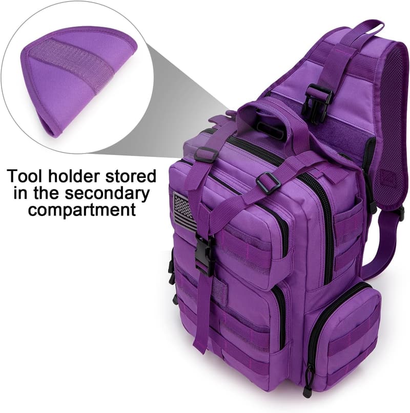 Tactical EDC Sling Backpack for Men with Adjustable Holder