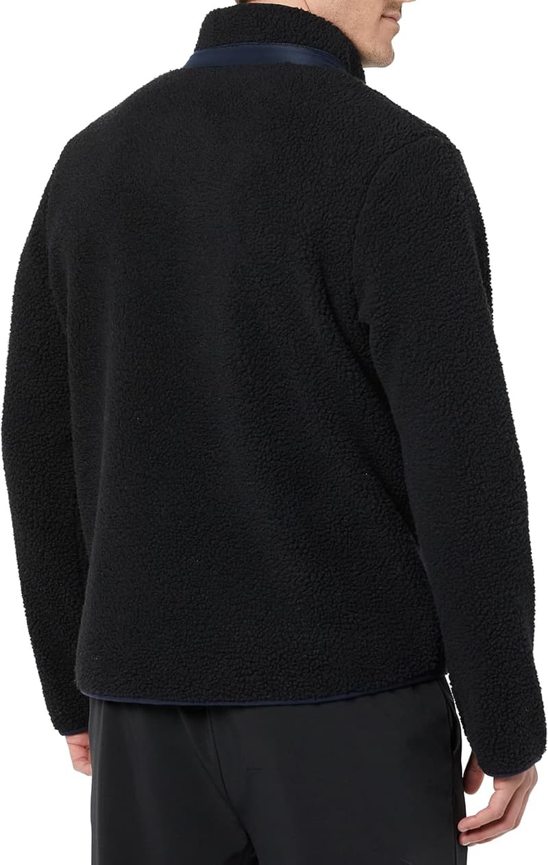 Men's Teddy Fleece Full-Zip Jacket with Chest Pockets